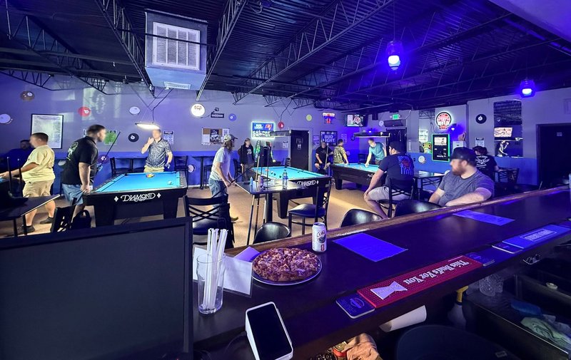 The Break Room — Diamond tables and bar area